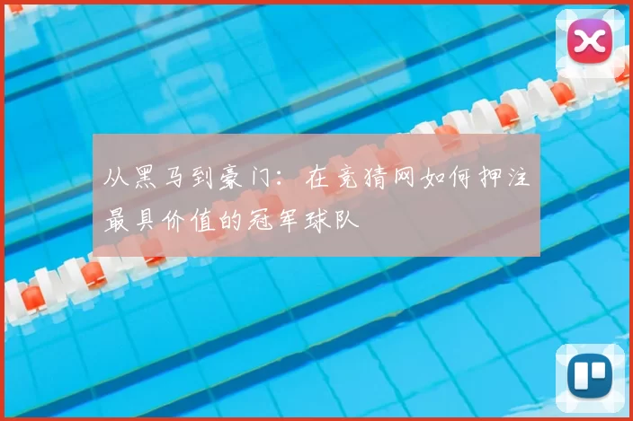 从黑马到豪门:在竞猜网如何押注最具价值的冠军球队