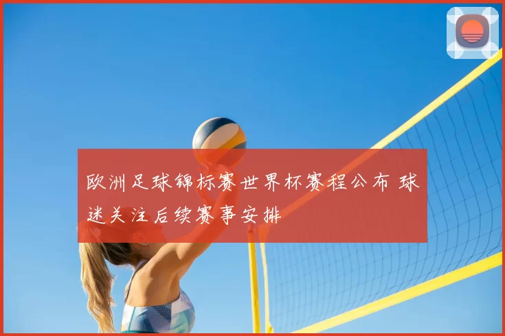 欧洲足球锦标赛世界杯赛程公布 球迷关注后续赛事安排